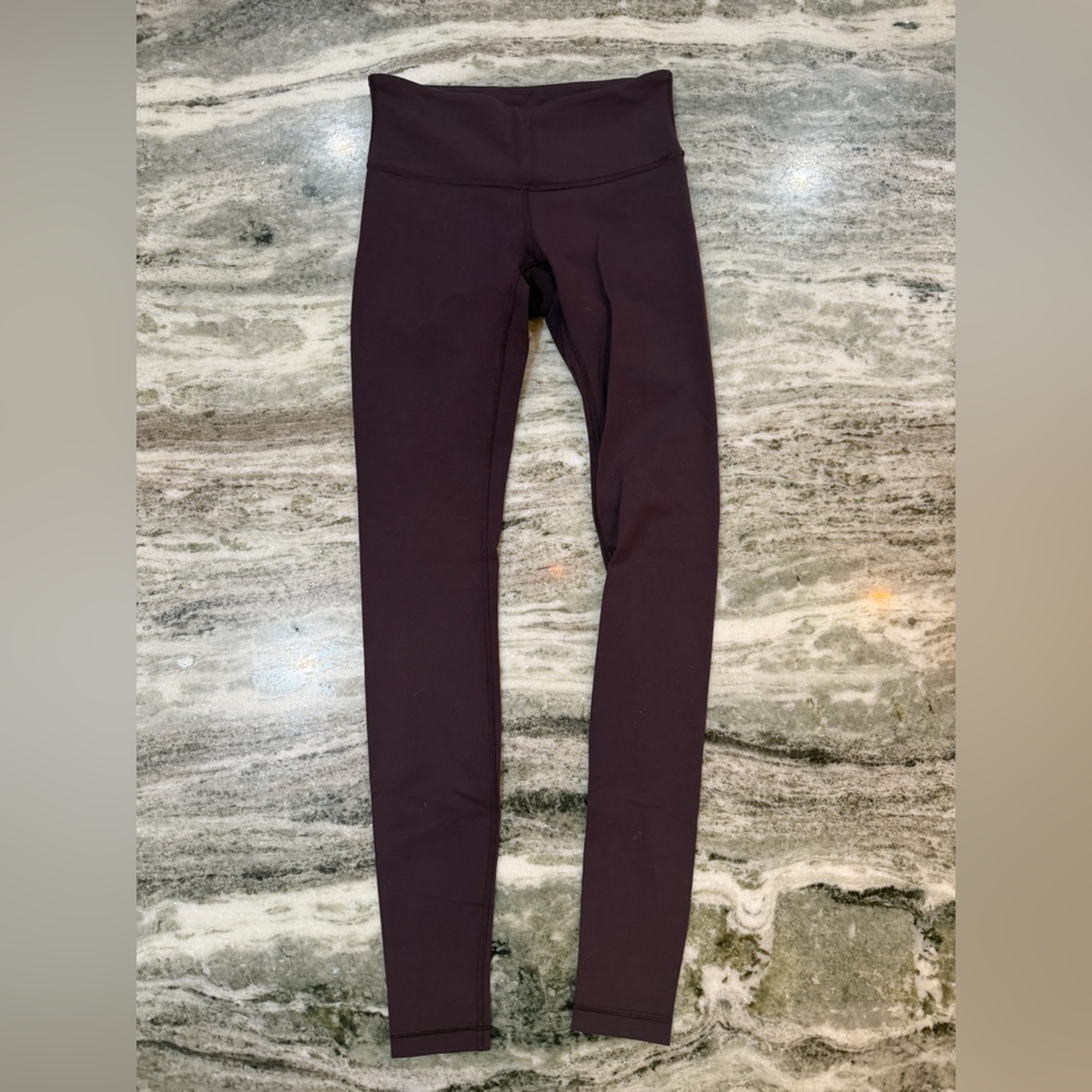 Lululemon Leggings Low Rise Leggings Dark Purple Full Length - Picture 4 of 6